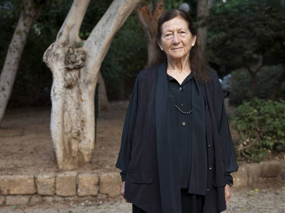 Eva Hoffe, shown here in a garden near her home in Tel Aviv, has Kafka's papers, but has not allowed outsiders to see them.