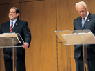 Reps. Steve Rothman (left) and Bill Pascrell went head-to-head at a debate Monday in Montclair, N.J. Reps. Steve Rothman (left) and Bill Pascrell went head-to-head at a debate Monday in Montclair, N.J.