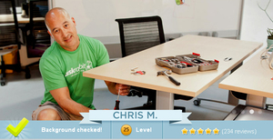 An image from the TaskRabbit website shows one of the company's workers assembling a piece of furniture — a task the site says will pay $45. An image from the TaskRabbit website shows one of the company's workers assembling a piece of furniture — a task the site says will pay $45.