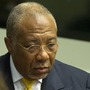 Former Liberian President Charles Taylor during his sentencing today in The Hague. Former Liberian President Charles Taylor during his sentencing today in The Hague.
