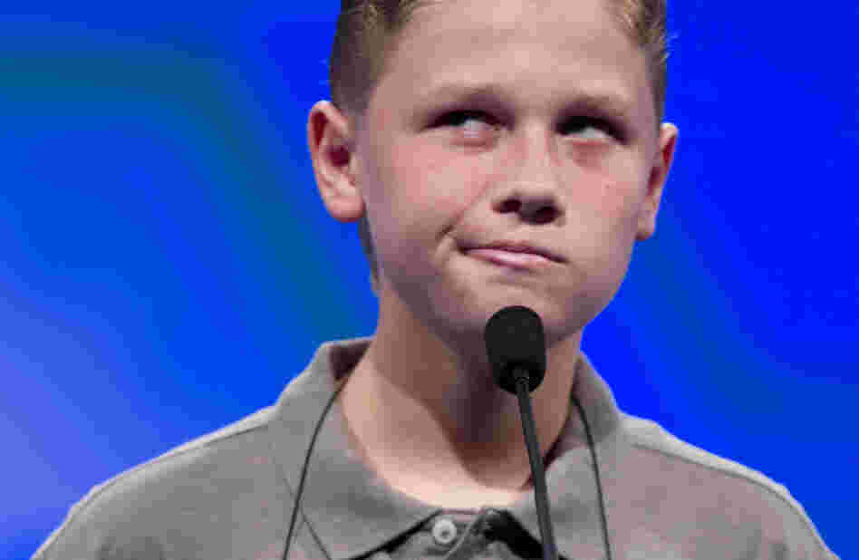 Nathan Dugan, of Canton, Ohio, spells "cantankerous."
