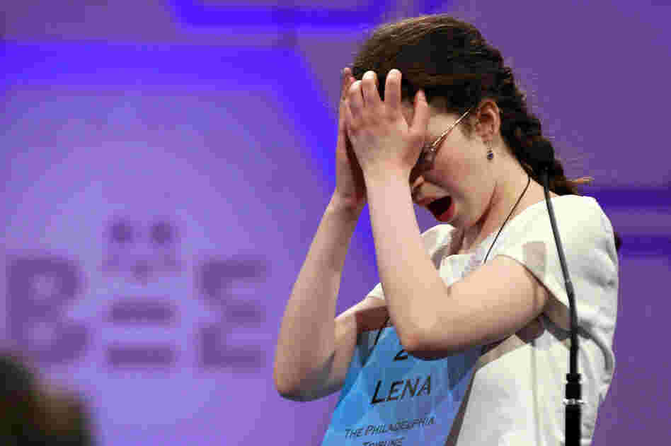 Lena Greenberg, 14, of Philadelphia, is eliminated during the finals Thursday.