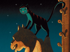 Out Of The Bag: Dino the titular feline eyes the dark streets of Paris from a perch atop Notre Dame Cathedral. Out Of The Bag: Dino the titular feline eyes the dark streets of Paris from a perch atop Notre Dame Cathedral.