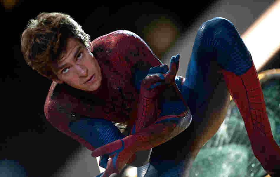 Andrew Garfield plays Peter Parker and his superheroic alter ego in The Amazing Spider-Man, Marvel Comics' reboot of the popular superhero film franchise, in theaters July 3. Andrew Garfield plays Peter Parker and his superheroic alter ego in The Amazing Spider-Man, Marvel Comics' reboot of the popular superhero film franchise, in theaters July 3.