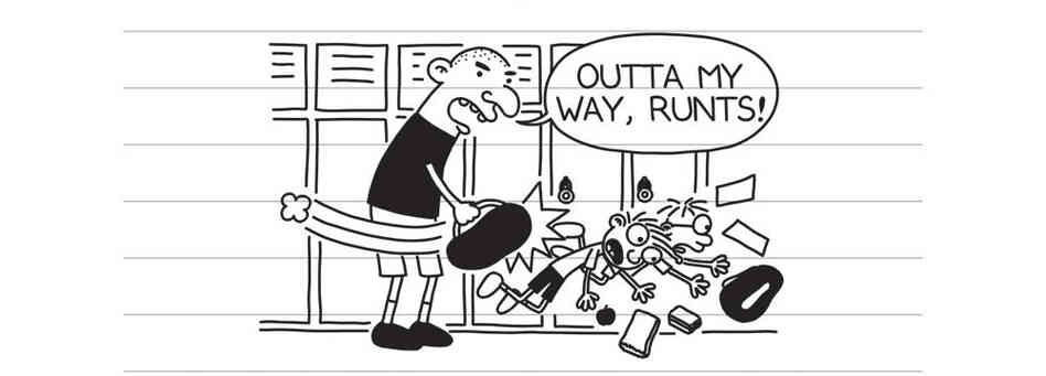 "Let me just say for the record that I think middle school is the dumbest idea ever invented," laments Wimpy Kid protagonist Greg Heffley. "You got kids like me who haven't hit their growth spurt yet mixed in with gorillas who need to shave twice a day." Click here to read an excerpt from Diary of a Wimpy Kid. "Let me just say for the record that I think middle school is the dumbest idea ever invented," laments Wimpy Kid protagonist Greg Heffley. "You got kids like me who haven't hit their growth spurt yet mixed in with gorillas who need to shave twice a day." Click here to read an excerpt from Diary of a Wimpy Kid.