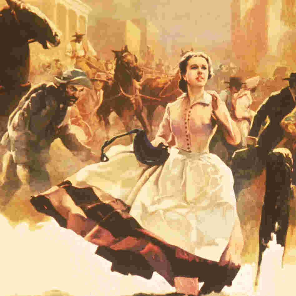 Margaret Mitchell's novel Gone With the Wind was published 75 years ago this month. A 1936 promotional poster for the book shows heroine Scarlett O'Hara running through the streets as Atlanta burns.