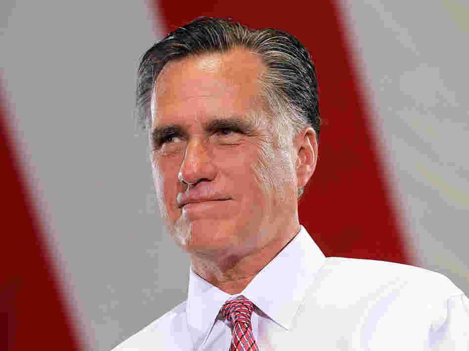 Republican presidential candidate Mitt Romney speaks during a campaign rally Tuesday in Las Vegas.