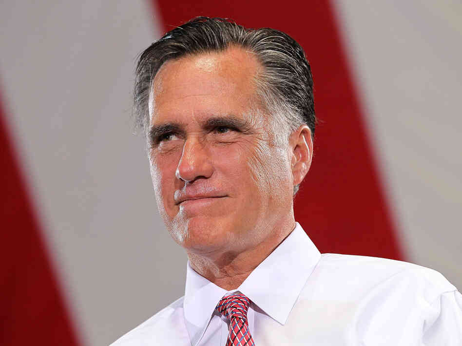 Republican presidential candidate Mitt Romney speaks during a campaign rally Tuesday in Las Vegas.