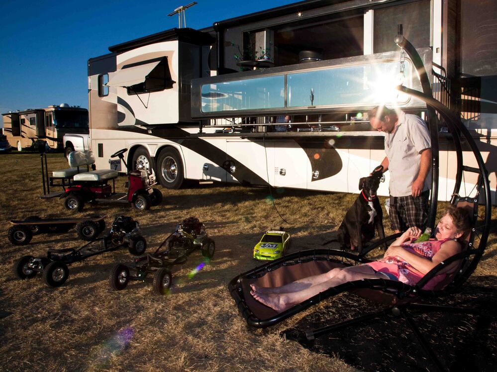 Steve and Pam Collins attended the Good Sam Club annual RV rally in Redmond, Ore., with their "McMansion on wheels."