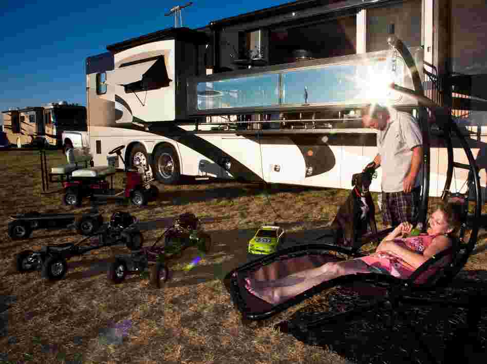 Steve and Pam Collins attended the Good Sam Club annual RV rally in Redmond, Ore., with their "McMansion on wheels."