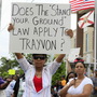 Selina Gray of Sanford, Fla., at a protest there on March 31.