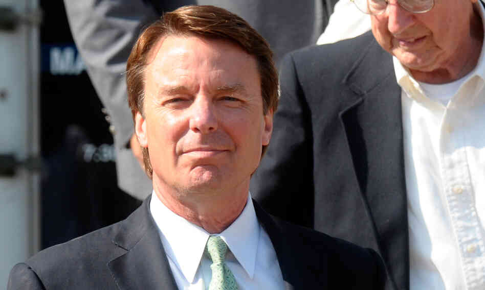 Former Sen. John Edwards leaves federal court in Greensboro, N.C., Thursday after jurors acquitted him of one felony count and a judge declared a mistrial on five other charges.