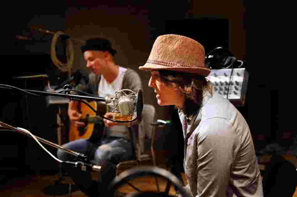Brandi Carlile and Tim Hanseroth in NPR's Studio 4A.