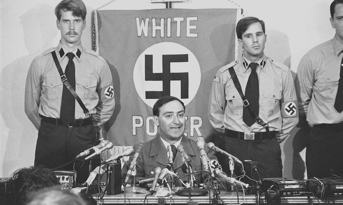Frank Collin, head of the National Socialist Party of America, tells the press about his organization's plans to march in the predominantly Jewish town of Skokie, Ill., on June 22, 1978. The Supreme Court affirmed the neo-Nazi organization's right to march, but Jeremy Waldron says that's just the kind of speech the government should be restricting.