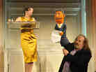 NPR's Jacki Lyden with Gary Knell, the Muppet, at GenerationOn's Annual Benefit.