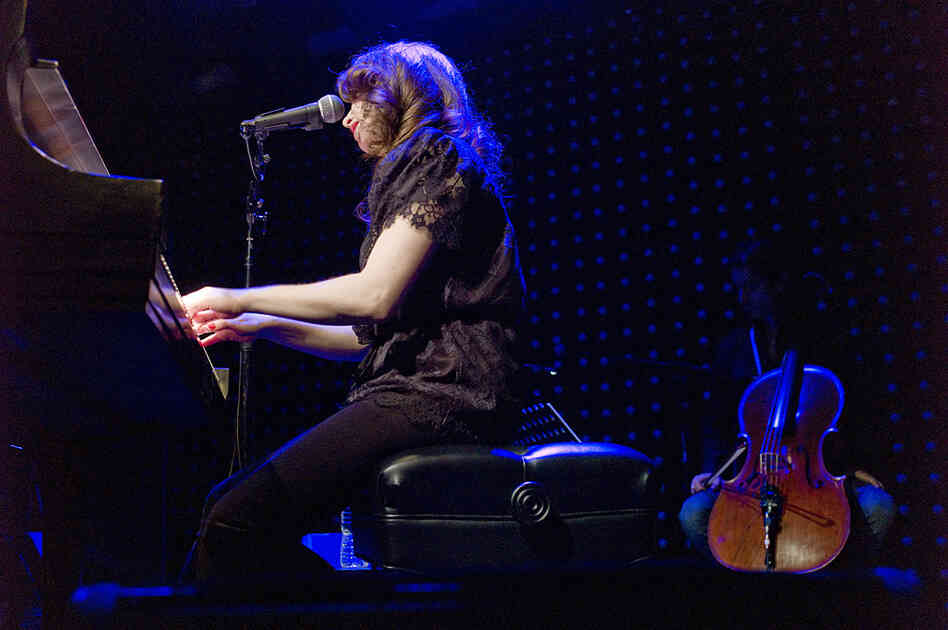 Regina Spektor, performing live at Le Poisson Rouge in New York City, May 31, 2012.