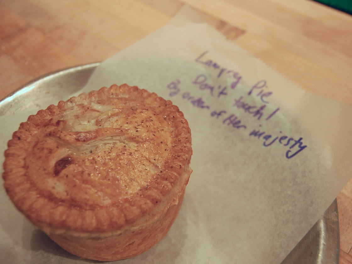 A Lamprey Pie from Pleasant House Bakery in Chicago.