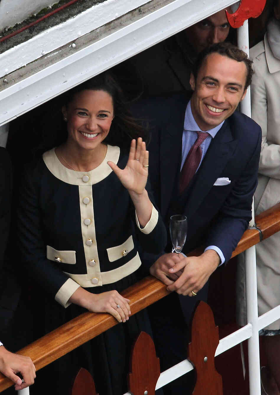 Catherine's siblings, Pippa and James Middleton, also rode with the Spirit of Chartwell during the pageant.