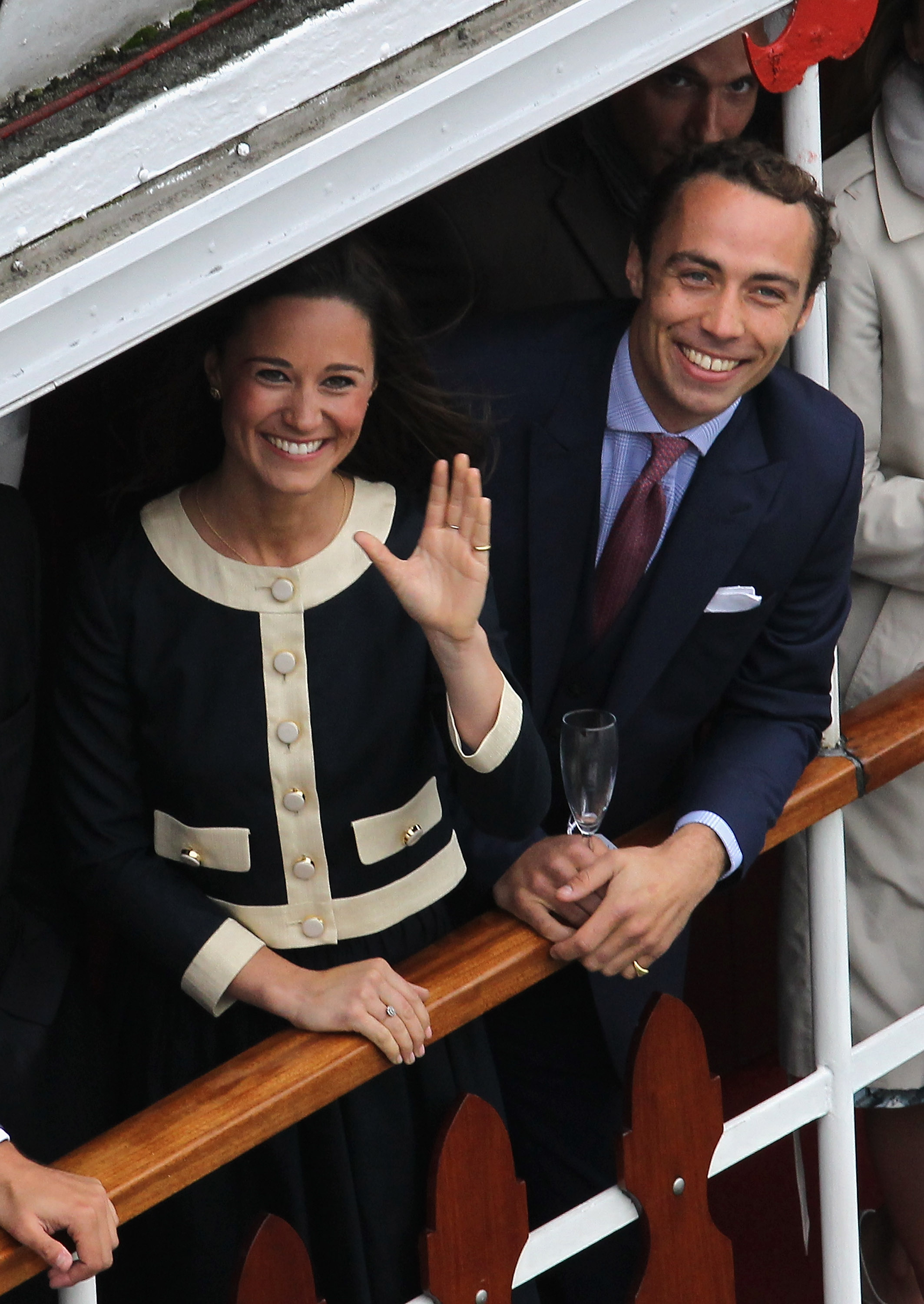 Catherine's siblings, Pippa and James Middleton, also rode with the Spirit of Chartwell during the pageant.