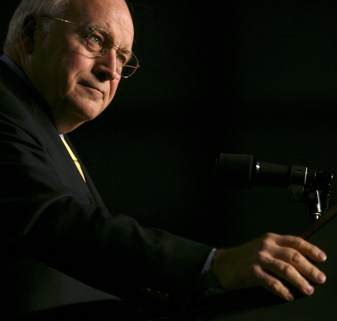Vice President Dick Cheney speaks at a 2006 Republican rally in Idaho.
