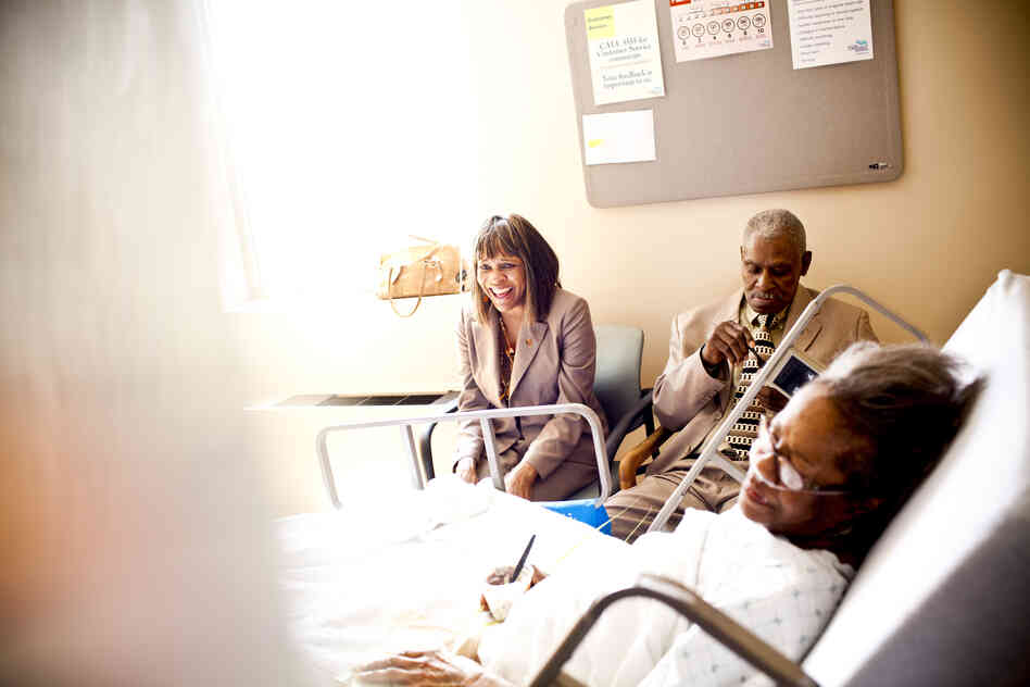 Along with caring for her aging father, Natasha keeps a close eye on her 80-year-old mother, Luella Brunson, who is often hospitalized with complications from chronic obstructive pulmonary disease. "The Lord has blessed us to make it all smooth," says Natasha, "but we are taking it day by day."