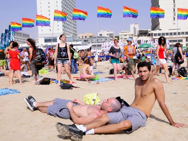 Thousands of members of Israel's gay community and its supporters marched on June 11, 2010, in the annual gay pride parade in Tel Aviv. The parade began in central Tel Aviv and ended at the city's beachfront.