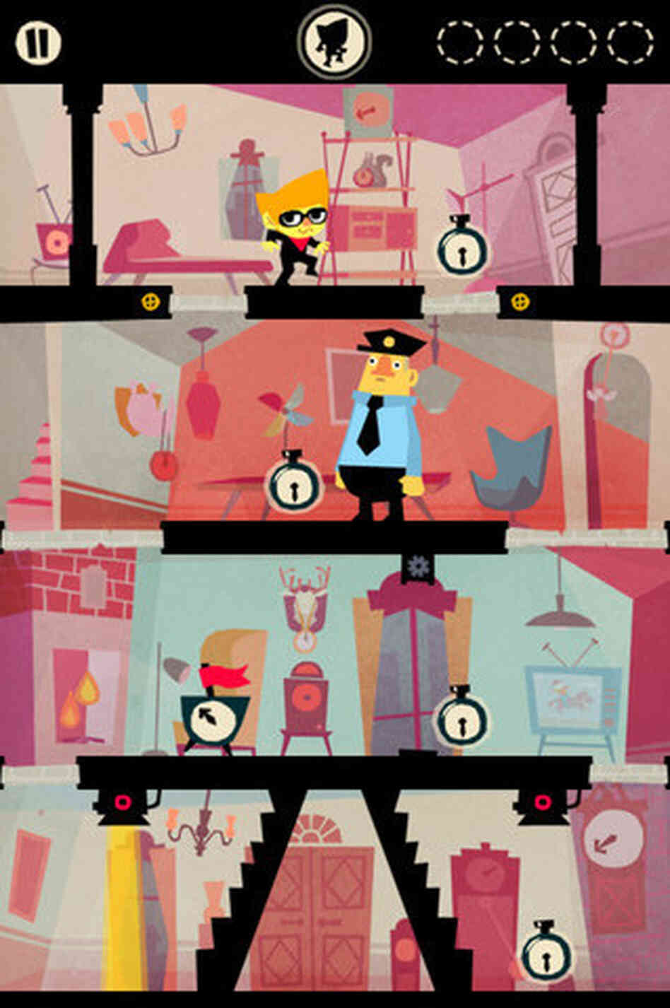 The look of Beat Sneak Bandit was inspired by the work of Saul Bass, whose style was synonymous with the beatnik era.