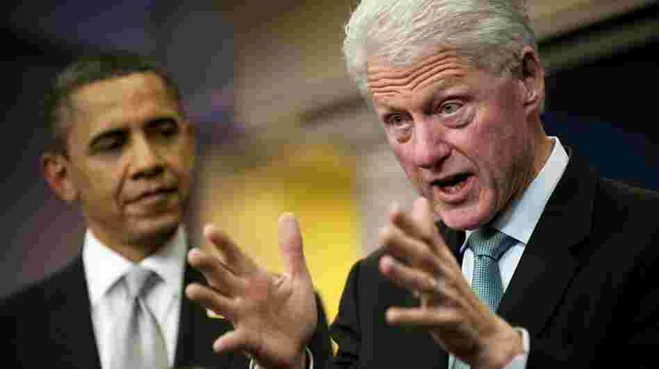 Bill Clinton speaks with President Obama in the White House Briefing Room after a private meeting in the Oval Office in 2010. The former president has become Obama's highest-profile advocate this campaign season. Bill Clinton speaks with President Obama in the White House Briefing Room after a private meeting in the Oval Office in 2010. The former president has become Obama's highest-profile advocate this campaign season.