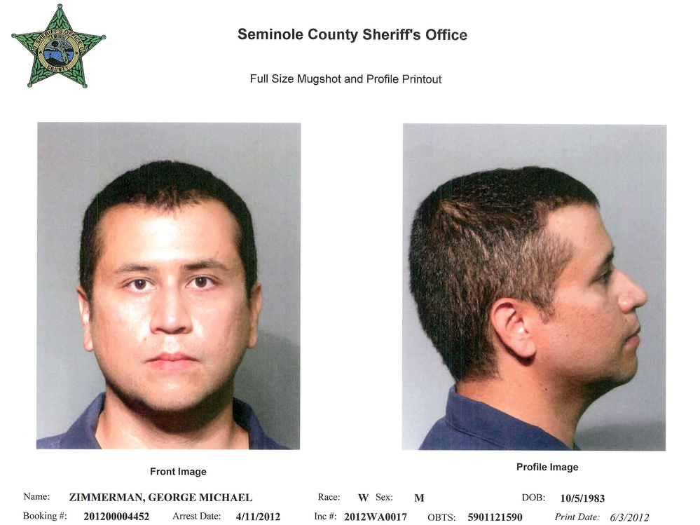 A handout composite provided by the Seminole County Sheriff's Office, showing George Zimmerman in new mugshot photos.