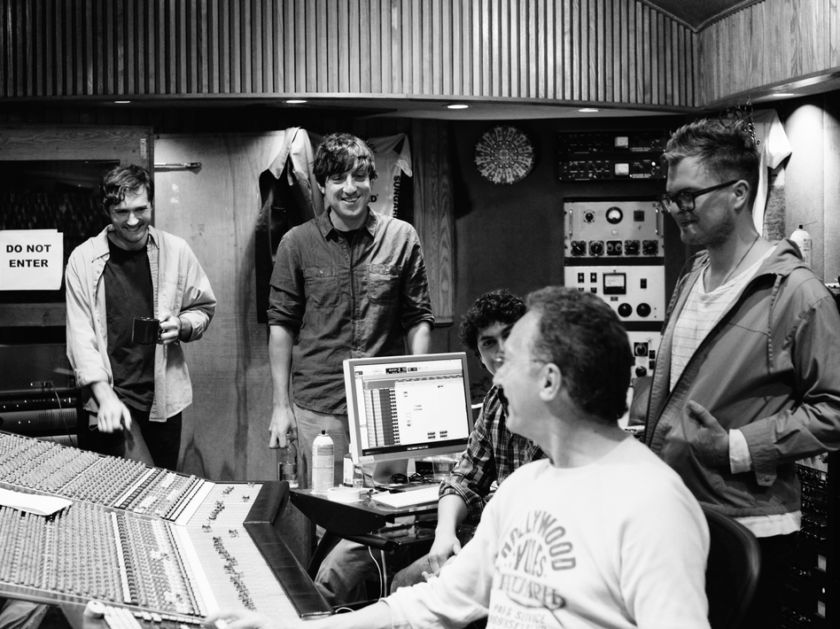 Grizzly Bear in the studio. Grizzly Bear in the studio.
