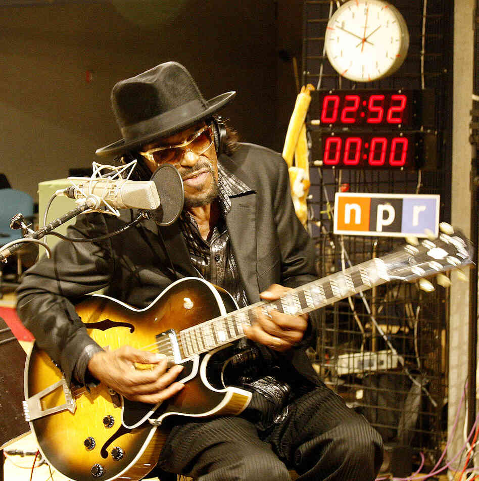 Chuck Brown performs at NPR.
