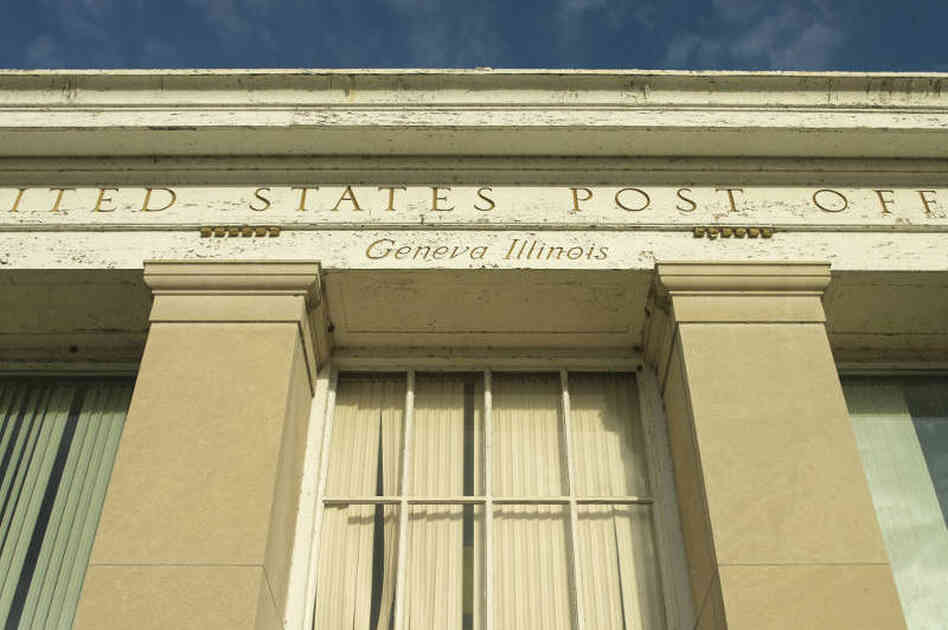 With no clear disposition review process in place, hundreds of these historic civic buildings may be endangered by U.S. Postal Service cost cutting, including this one — the Geneva Post Office in Geneva, Ill.
