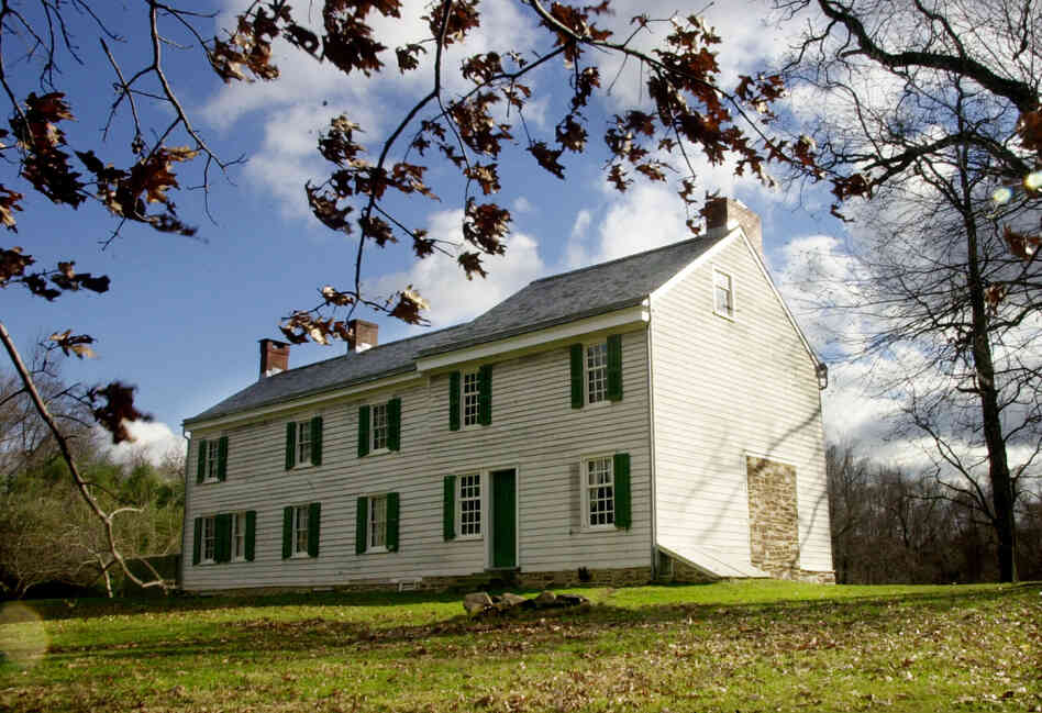 The Thomas Clark House at Princeton Battlefield Park in Princeton Township, N.J., is shown in Dec. 2001. The battle was fought on the Clark's farm and Gen. George Washington's dearest friend Gen. Hugh Mercer died in the house nine days after being wounded at the battle during the Revolutionary War. This site is currently threatened by a housing development.