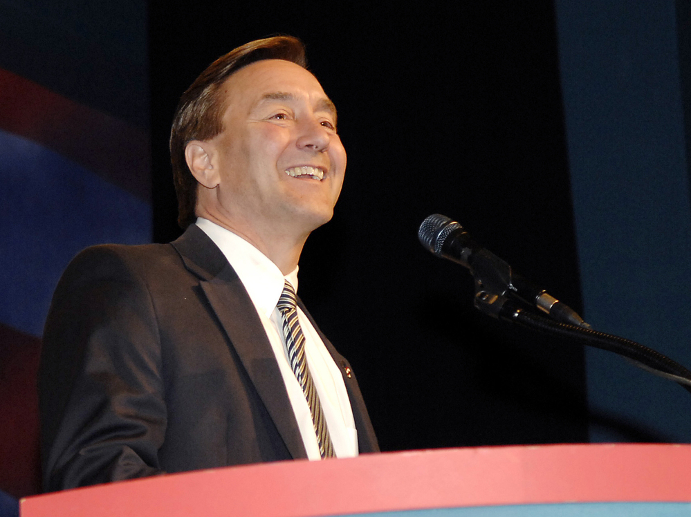 Rep. Rick Berg, R-N.D., speaks before the state's GOP Convention in Bismarck, N.D. on March 31.