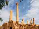 A reconstruction of old columns at Carthage in Tunisia.