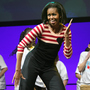 More than 10,000 children from Iowa schools joined Michelle Obama during the "Let's Move" interactive celebration in Des Moines last February. More than 10,000 children from Iowa schools joined Michelle Obama during the "Let's Move" interactive celebration in Des Moines last February.