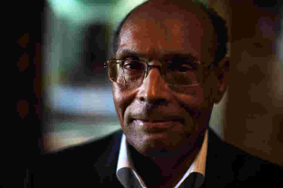 Moncef Marzouki, the president of Tunisia, photographed in the presidential palace.