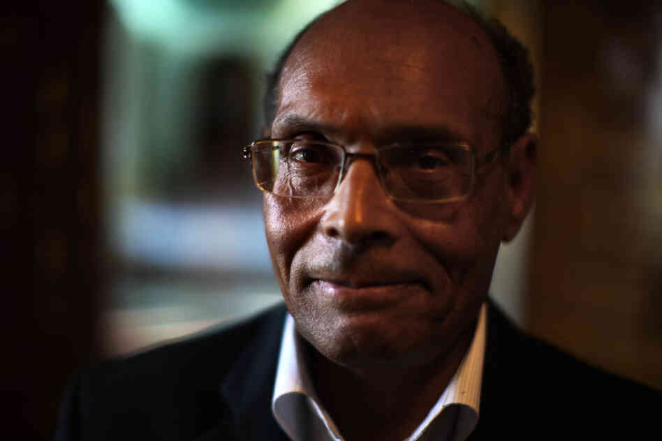 Moncef Marzouki, the president of Tunisia, photographed in the presidential palace.