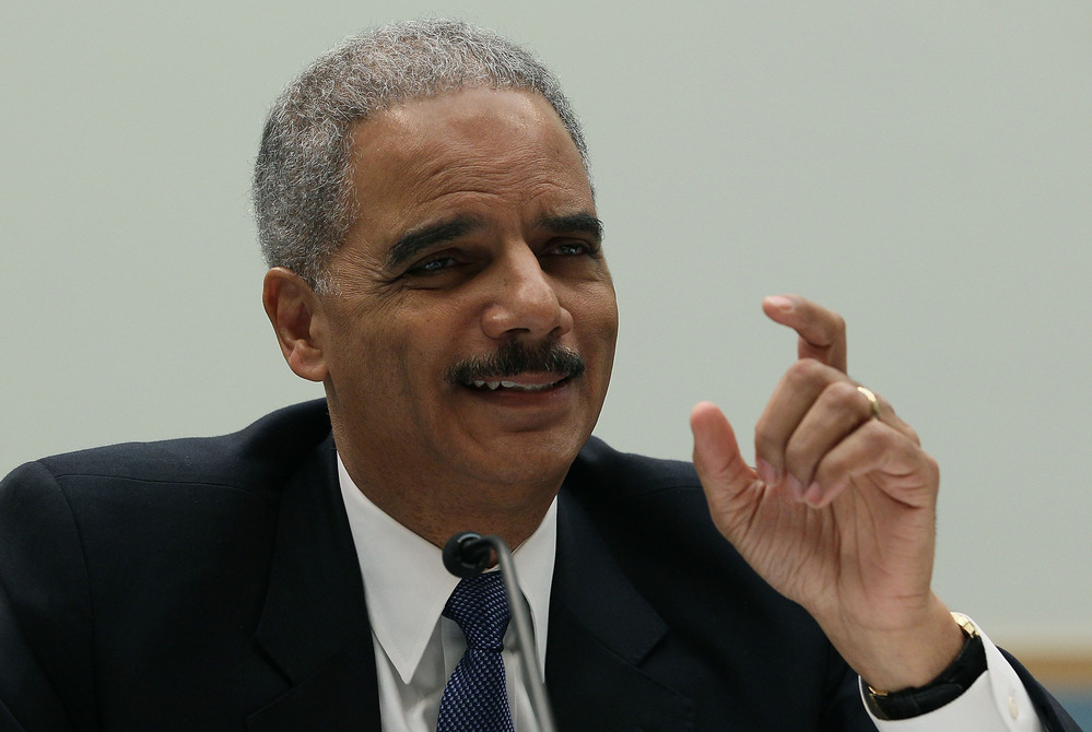 Attorney General Eric Holder testifies during a House Judiciary Committee hearing on Capitol Hill.