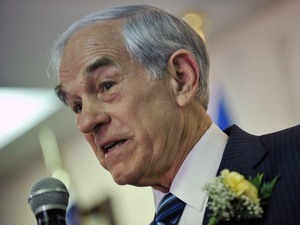 Republican presidential hopeful Ron Paul speaks in this February file photo during an event celebrating Filipino veterans at the Leatherneck Club in Las Vegas, Nevada. Republican presidential hopeful Ron Paul speaks in this February file photo during an event celebrating Filipino veterans at the Leatherneck Club in Las Vegas, Nevada.