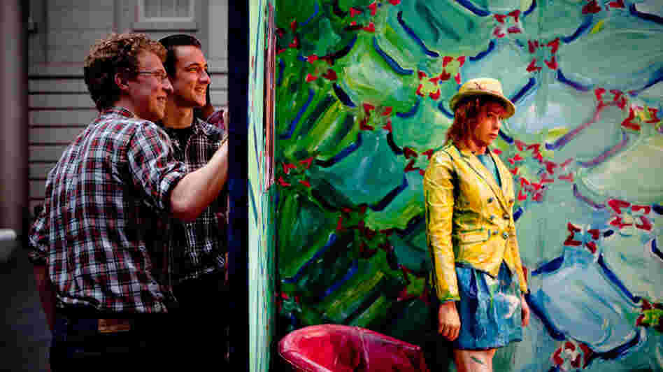 A thin wall separates the real and painted worlds. A thin wall separates the real and painted worlds.