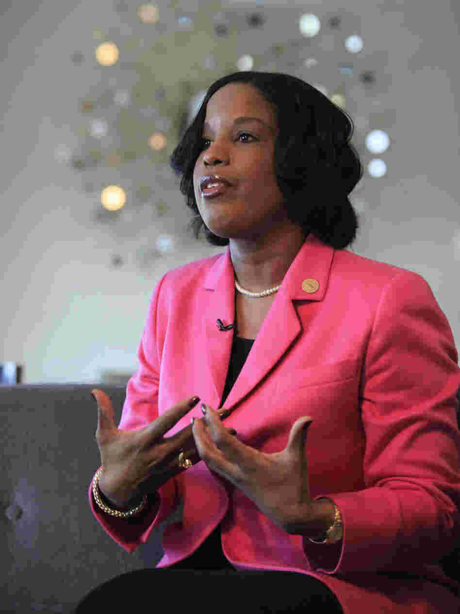 NAACP Chairwoman Roslyn Brock says of the group's recent support for gay marriage, "Some may never be able to come to terms with the resolution, and that's fine, but we hope they will evolve and stand firmly with us."