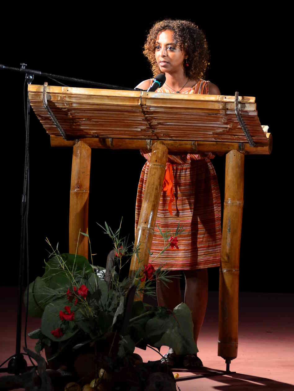 Ethiopian novelist Maaza Mengiste reads from her latest novel on the second night of this year's Calabash festival. Mengiste says the audience at Calabash is one of a kind.