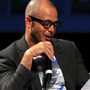 Damon Lindelof moderated a conversation with Charlize Theron, who stars in the new Ridley Scott thriller Prometheus, at the 2011 Comic-Con. Lindelof co-wrote the film. Damon Lindelof moderated a conversation with Charlize Theron, who stars in the new Ridley Scott thriller Prometheus, at the 2011 Comic-Con. Lindelof co-wrote the film.
