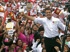 Mexican presidential front-runner Enrique Pena Nieto of the Institutional Revolutionary Party, or PRI, waves to the crowds during a campaign stop in the northern border city of Tijuana, Mexico, on June 3. The once dominant PRI, out of power for the past 12 years, looks likely to make a comeback. Mexican presidential front-runner Enrique Pena Nieto of the Institutional Revolutionary Party, or PRI, waves to the crowds during a campaign stop in the northern border city of Tijuana, Mexico, on June 3. The once dominant PRI, out of power for the past 12 years, looks likely to make a comeback.