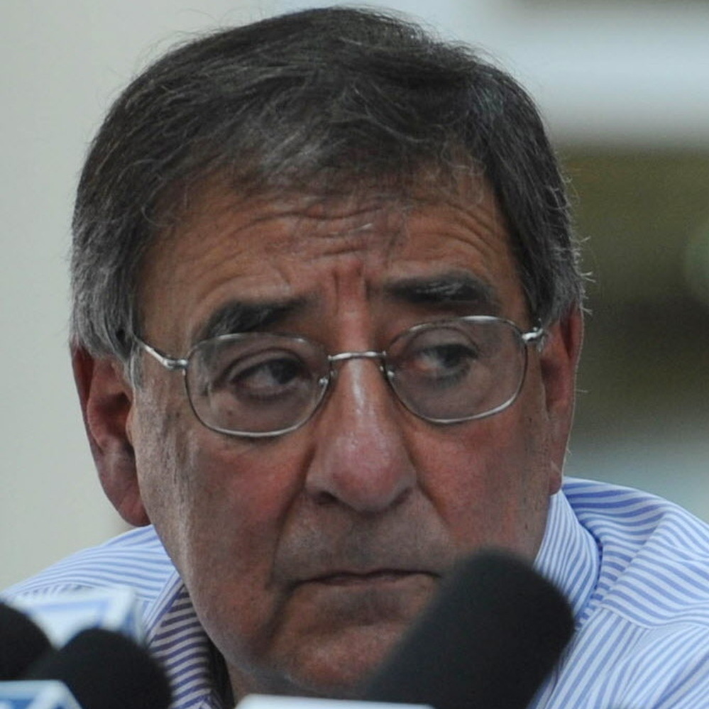 Defense Secretary Leon Panetta earlier today in Kabul.