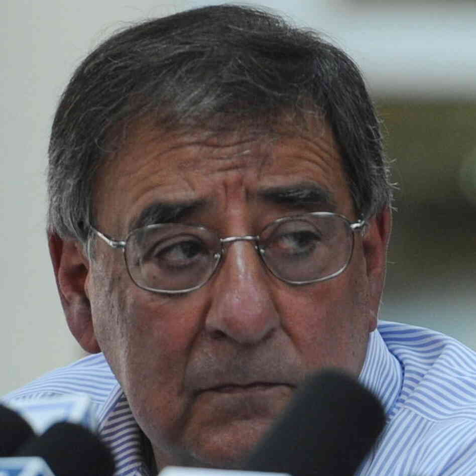 Defense Secretary Leon Panetta earlier today in Kabul.