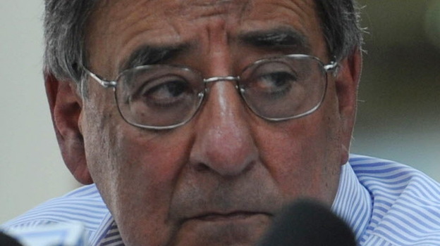 Defense Secretary Leon Panetta earlier today in Kabul. (AFP/Getty Images)