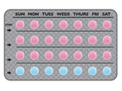 A package of birth control pills. A package of birth control pills.