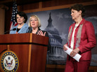 U.S. Sen. Patty Murray (D-Wash.), center, speaks as Sen. Jeanne Shaheen (D-N.H.), right, and Sen. Dianne Feinstein (D-Calif.) at a April news conference on Capitol Hill. U.S. Sen. Patty Murray (D-Wash.), center, speaks as Sen. Jeanne Shaheen (D-N.H.), right, and Sen. Dianne Feinstein (D-Calif.) at a April news conference on Capitol Hill.